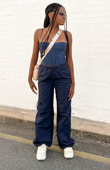 Bronx Drawcord Cargo Pants | Navy