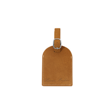 Luggage Tag | Brown Suede