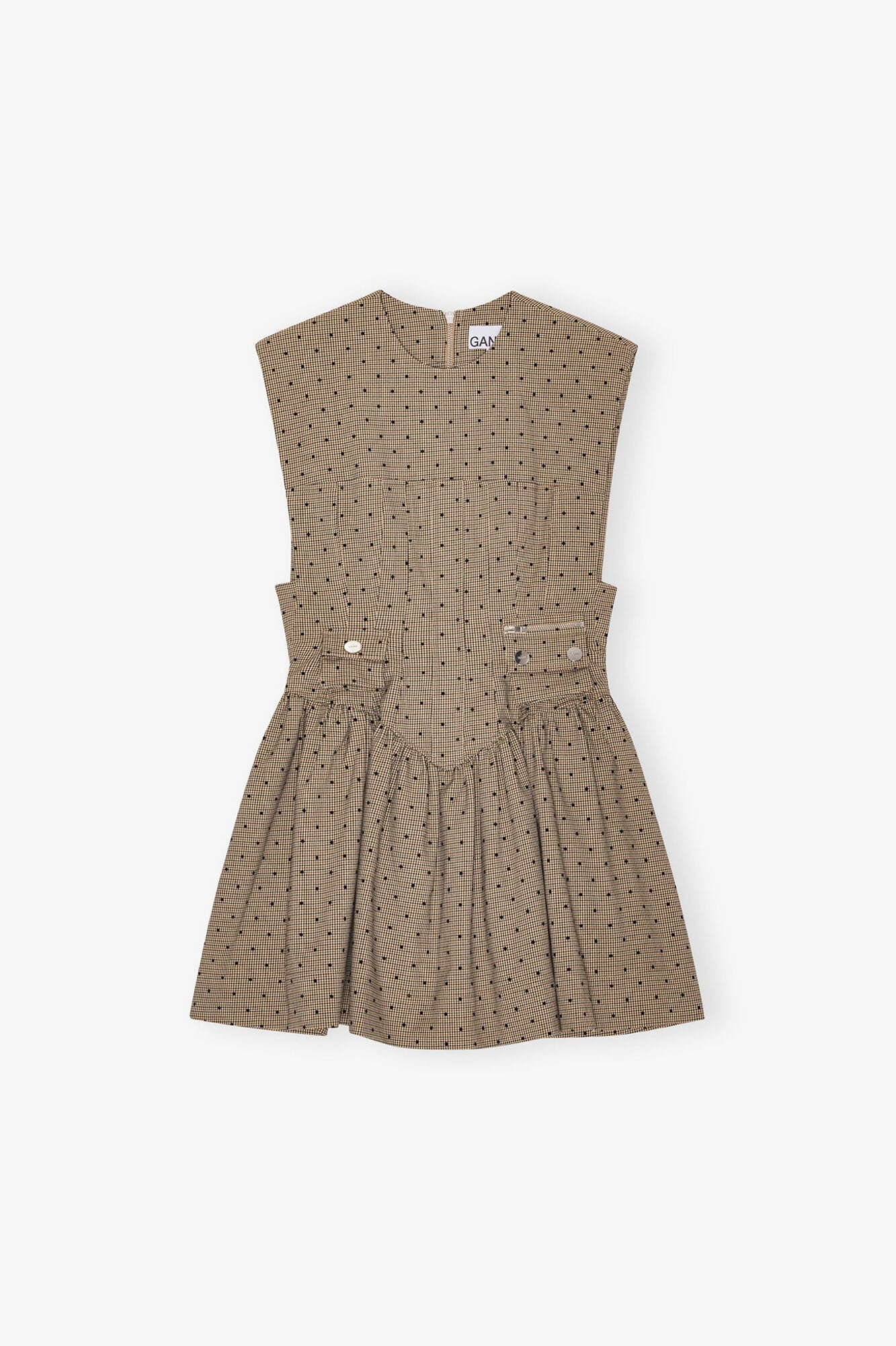 Brown Flock Suiting Corset Mini Dress | Tiger's Eye