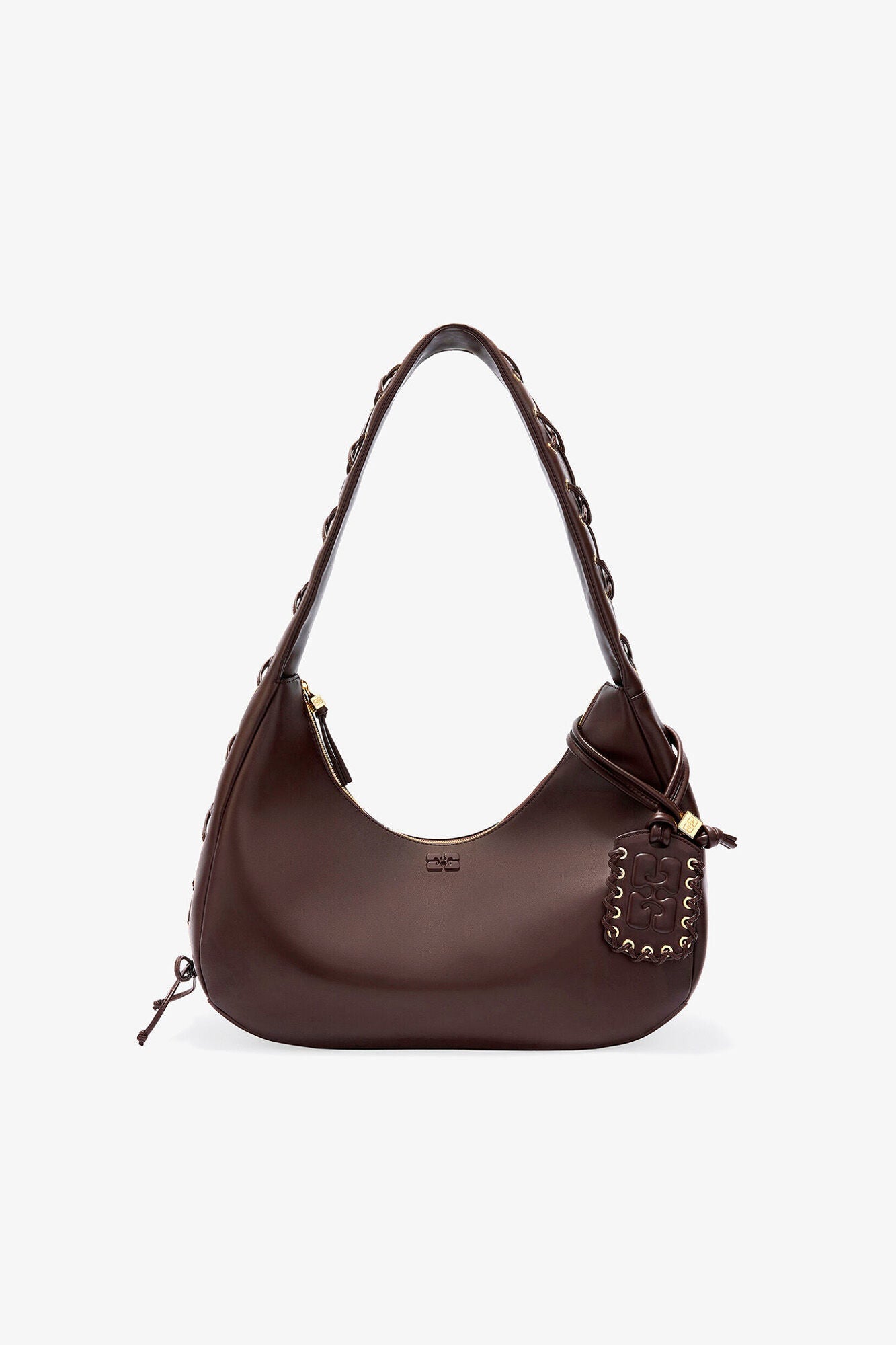 Brown Medium Laces Hobo Bag | Chocolate Torte