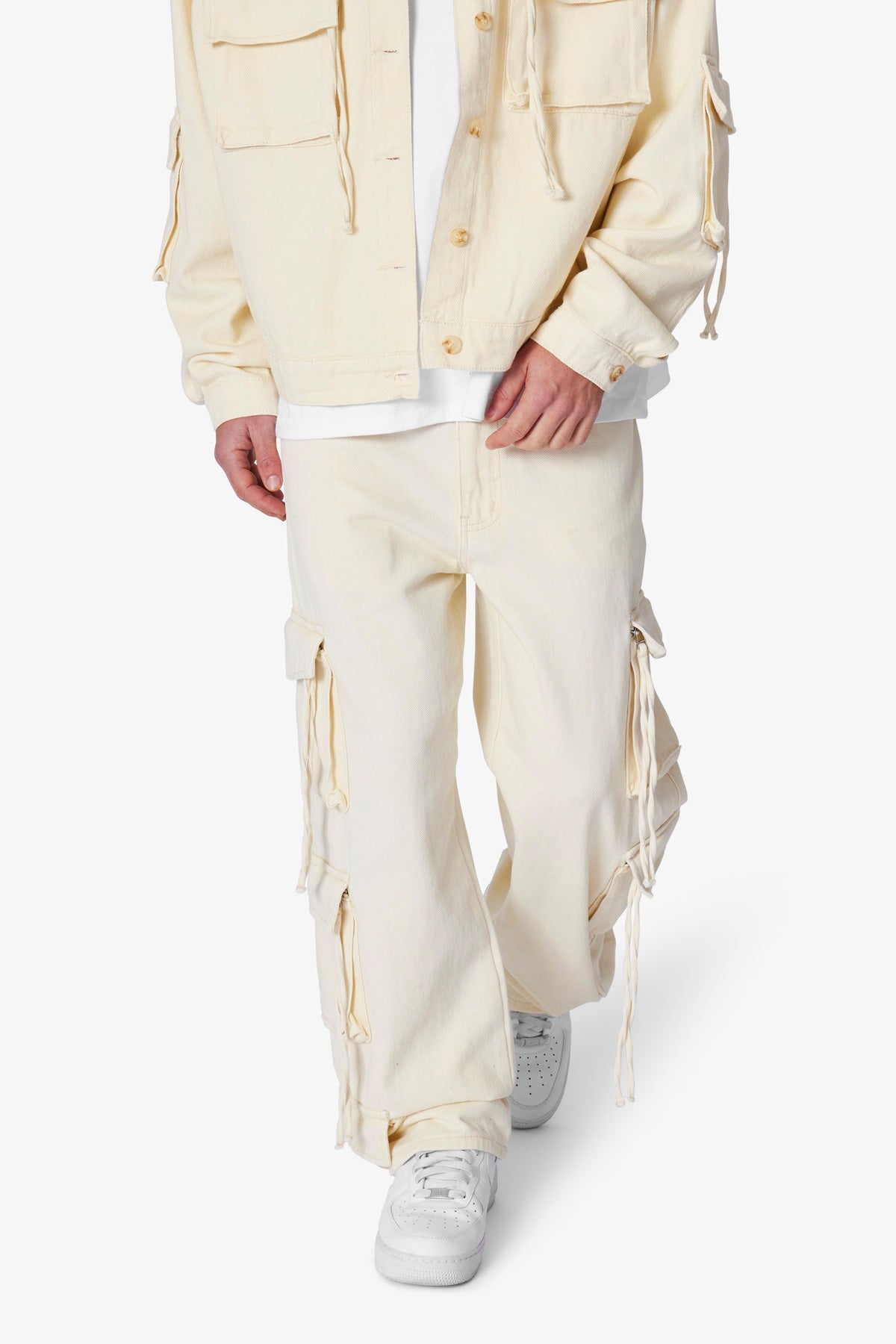 Brushed Twill Cargo Pants | Khaki
