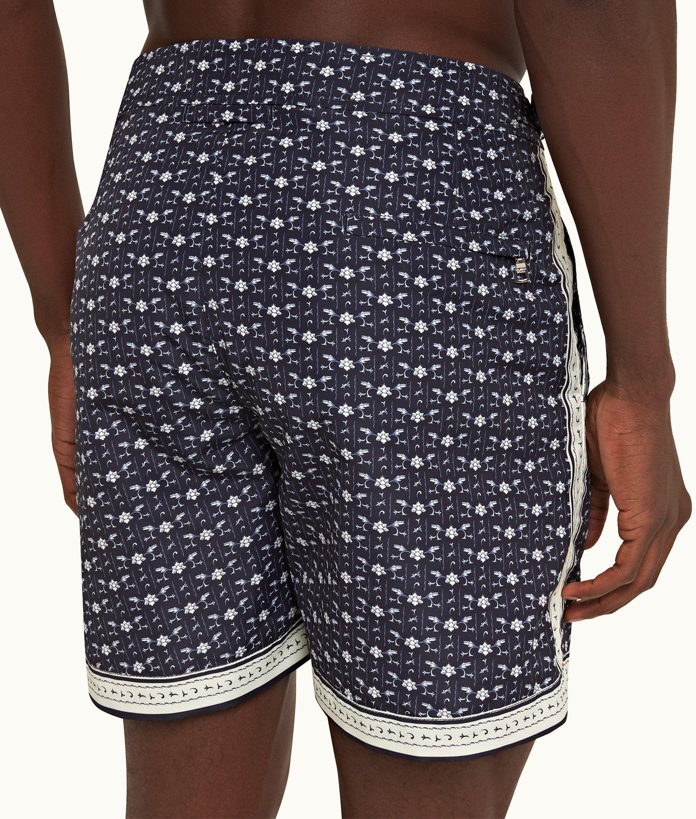Bulldog Bandana Mid-Length Swim Shorts | Dark Sapphire/Sea Mist