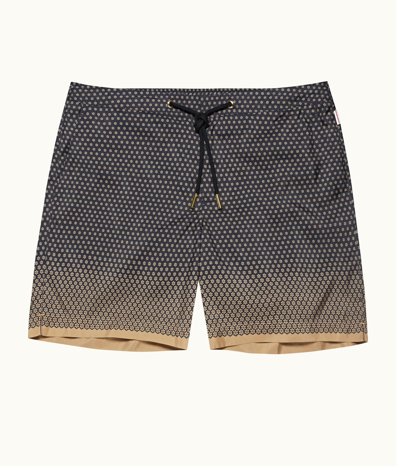 Bulldog Drawcord Floret Mid-Length Drawcord Swim Shorts | Biscuit/Night Iris