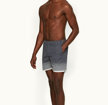 Bulldog Floret Mid-Length Swim Shorts | Night Iris/White