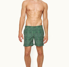 Bulldog Geometric Tile Mid-Length Swim Shorts | Coastal Garden