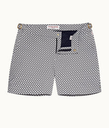 Bulldog Seglas Jacquard Mid-Length Swim Shorts | Cloud/Night Iris