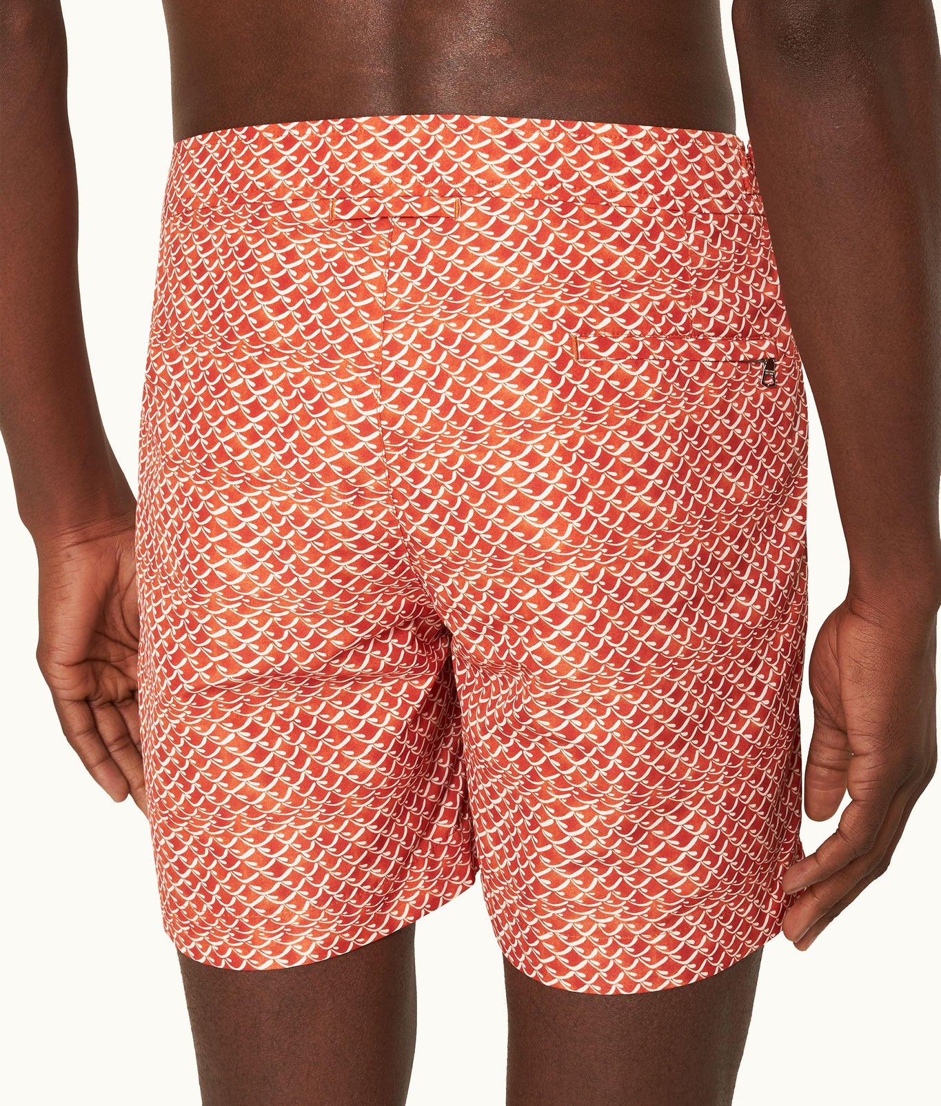 Bulldog Wave Print Mid-Length Swim Shorts | Firestone