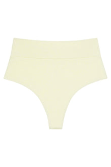 Added Coverage High Rise Bikini Bottom | Buttercream Rib