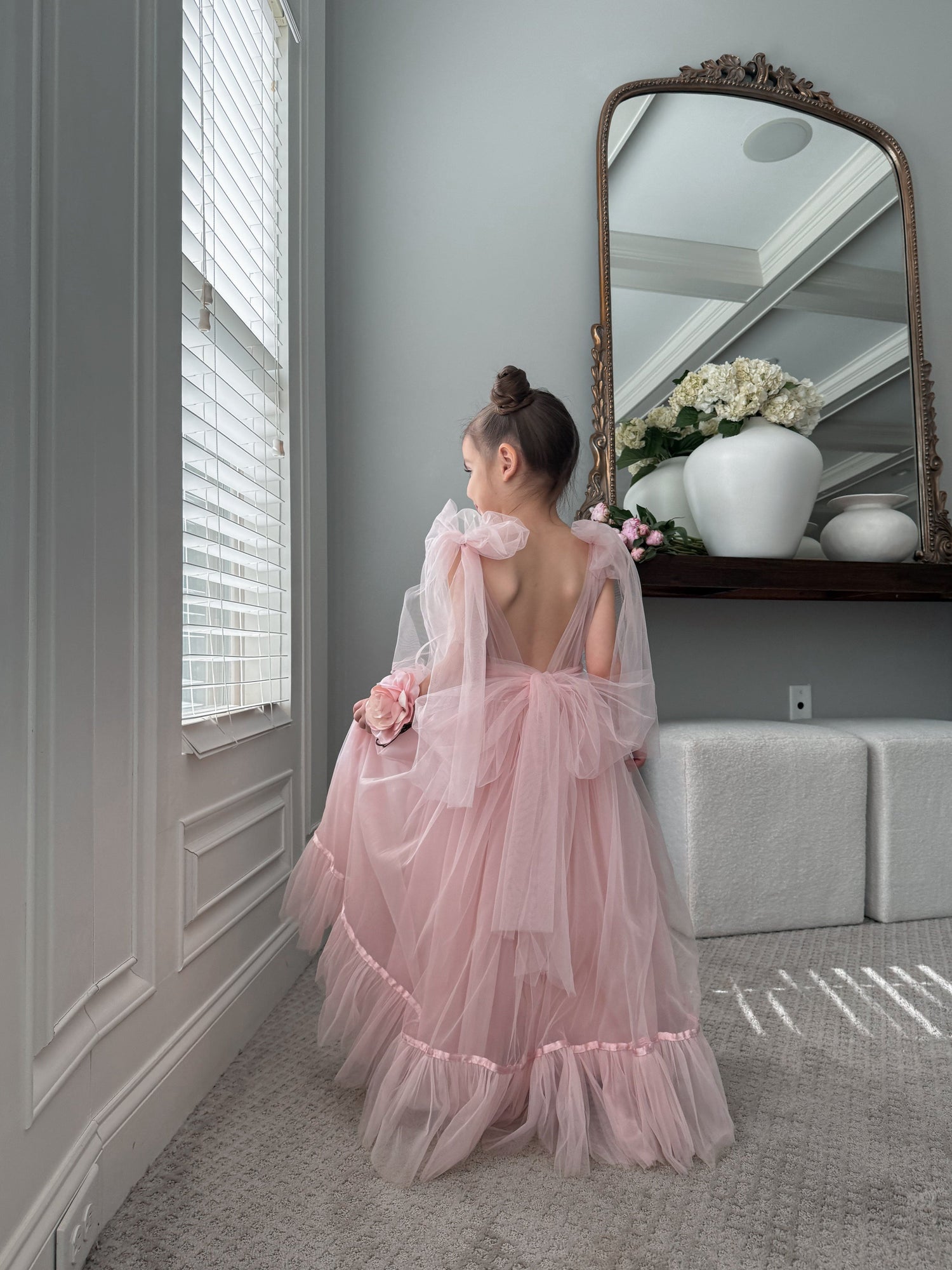 Girls | Camila Tulle Gown | Light Pink