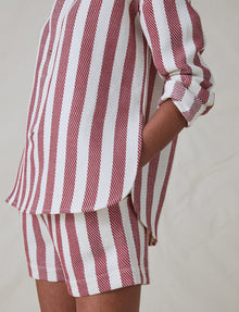 Womens | The Pop-Over Shirt | Crimson