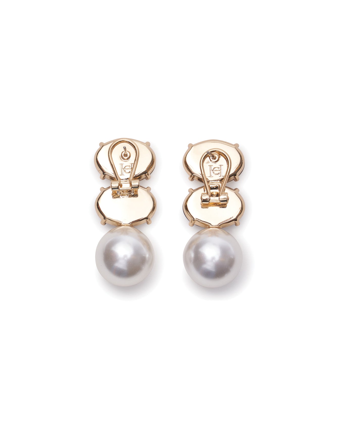 Duo Crystals & Pearl Earrings | Black Multi
