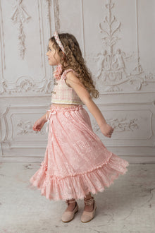 Baby Girls | Molly Tweed Top and Lace Skirt Set | Pink