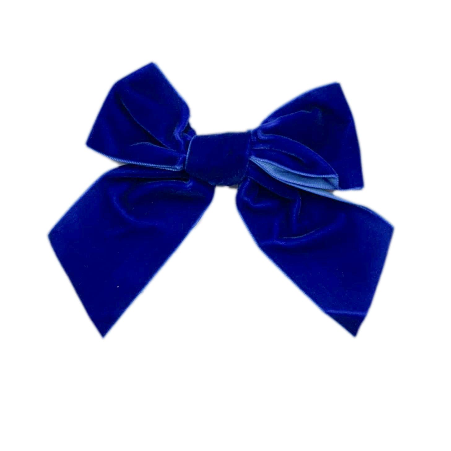 Velvet Bow Hair Clip | Royal Blue