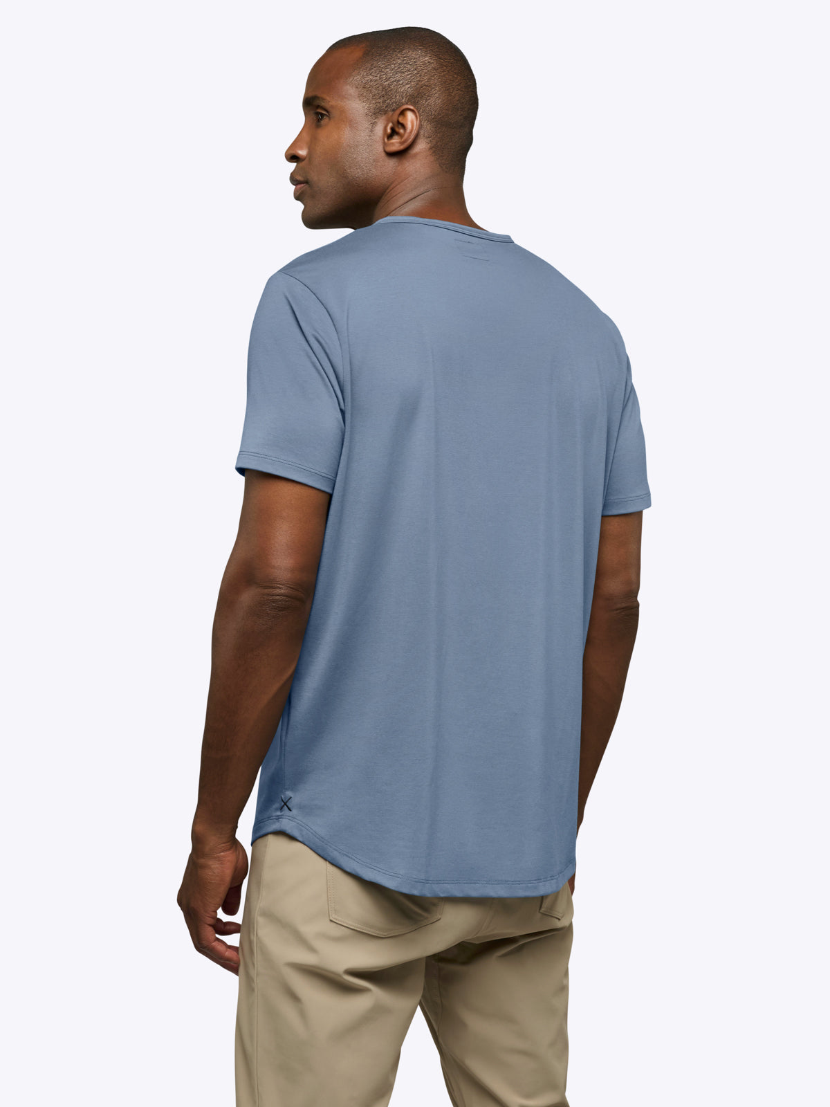 Mens | AO Henley Curve-Hem | Signature-Fit PYCA Pro | Cadet Blue