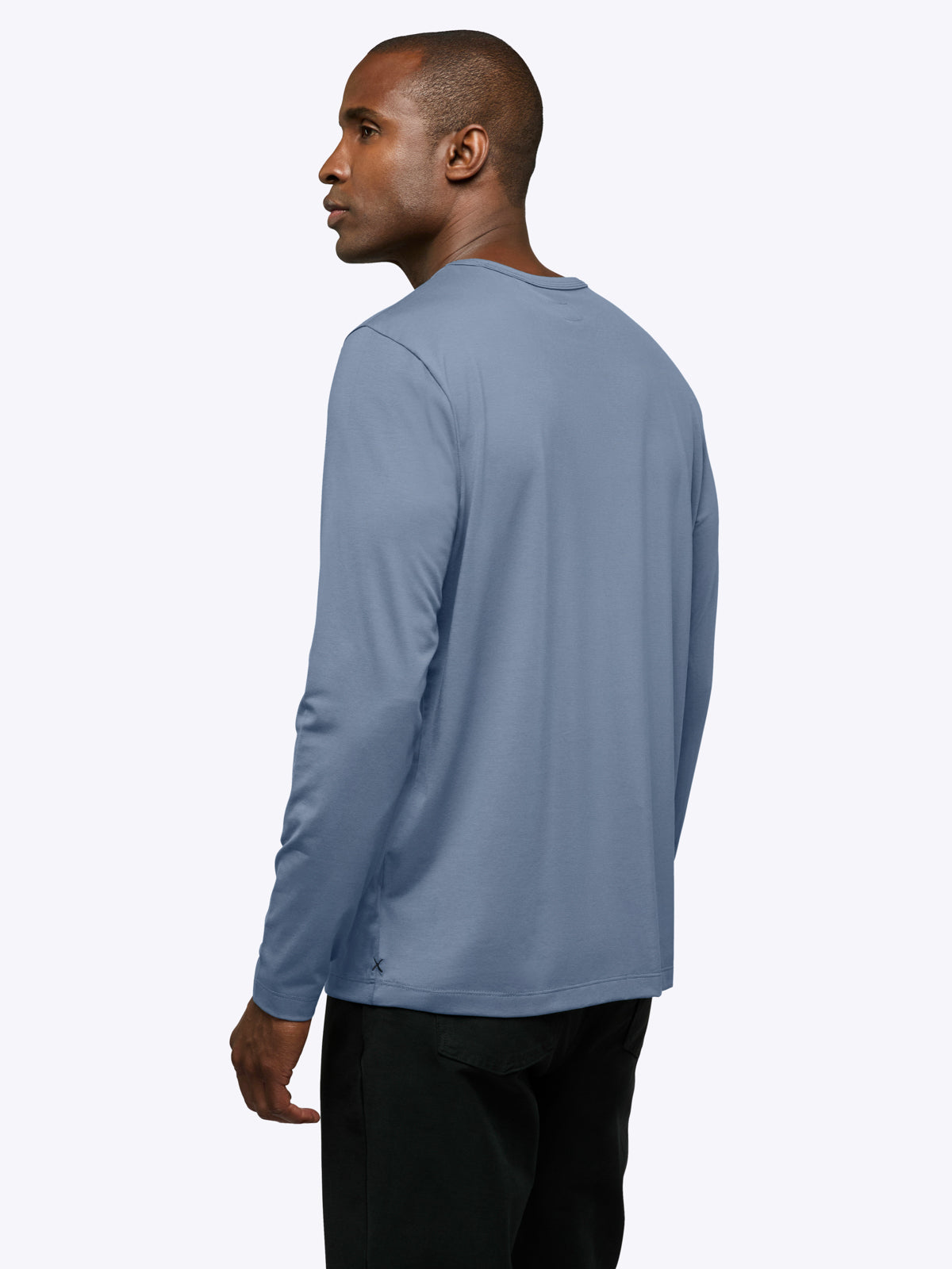 Mens | AO Forever Long Sleeve Tee | Classic-Fit PYCA Pro | Cadet Blue