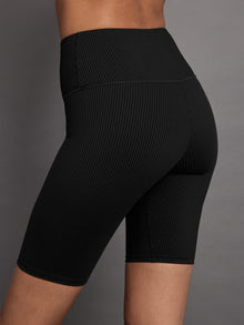 Carbon38 | Ribbed Biker Short | Black