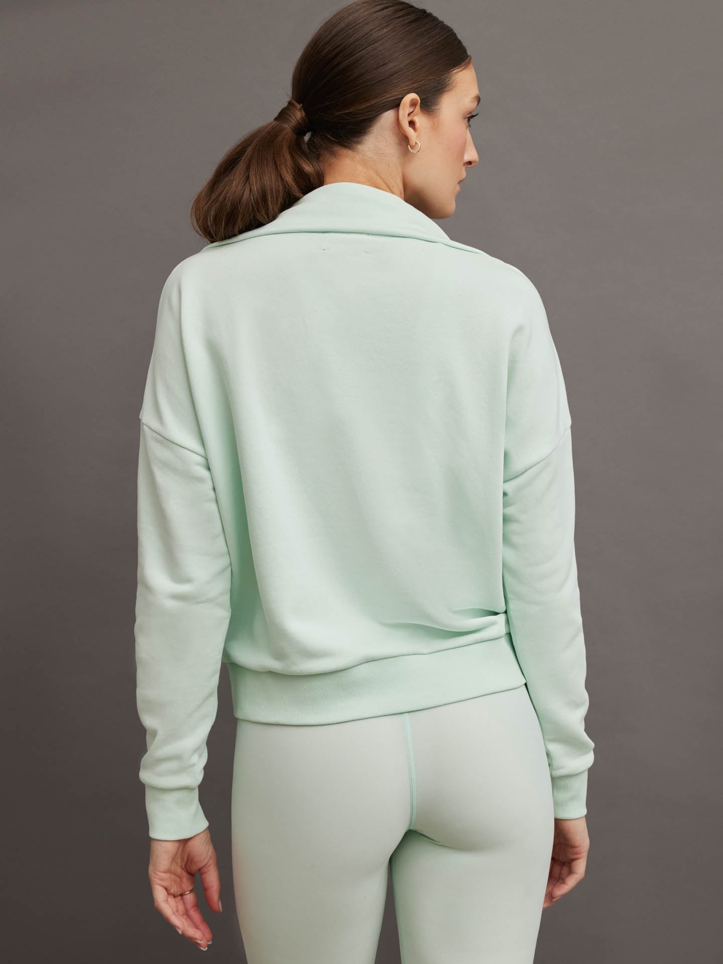 Carbon38 | French Terry Half Zip | Clearly Aqua