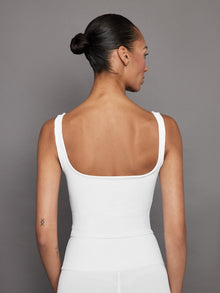 Ribbed Tank | White