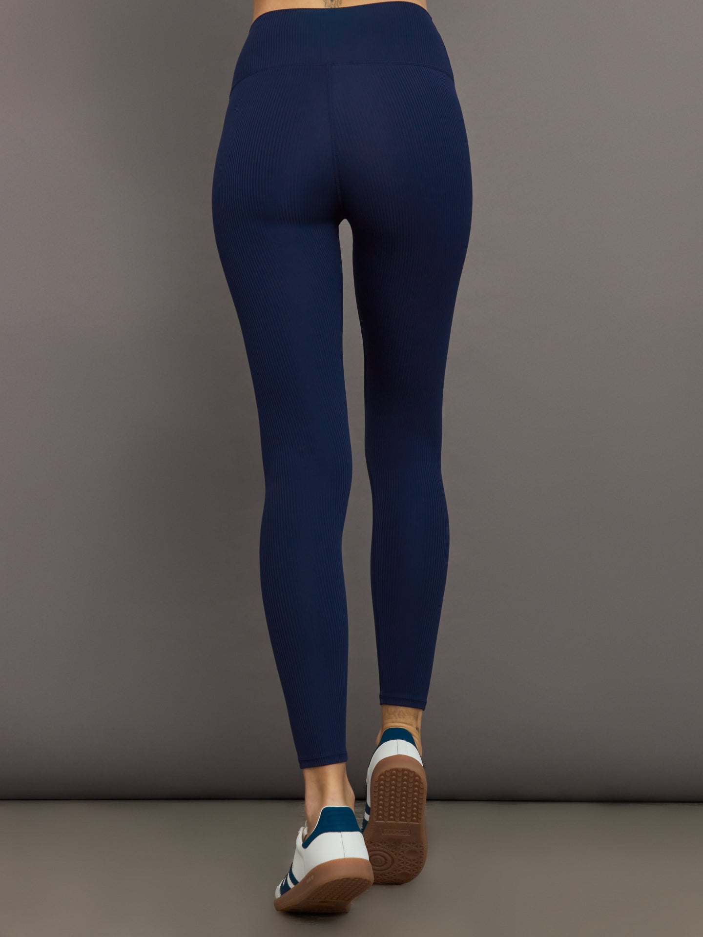 High Rise Legging in Ribbed Melt | True Navy
