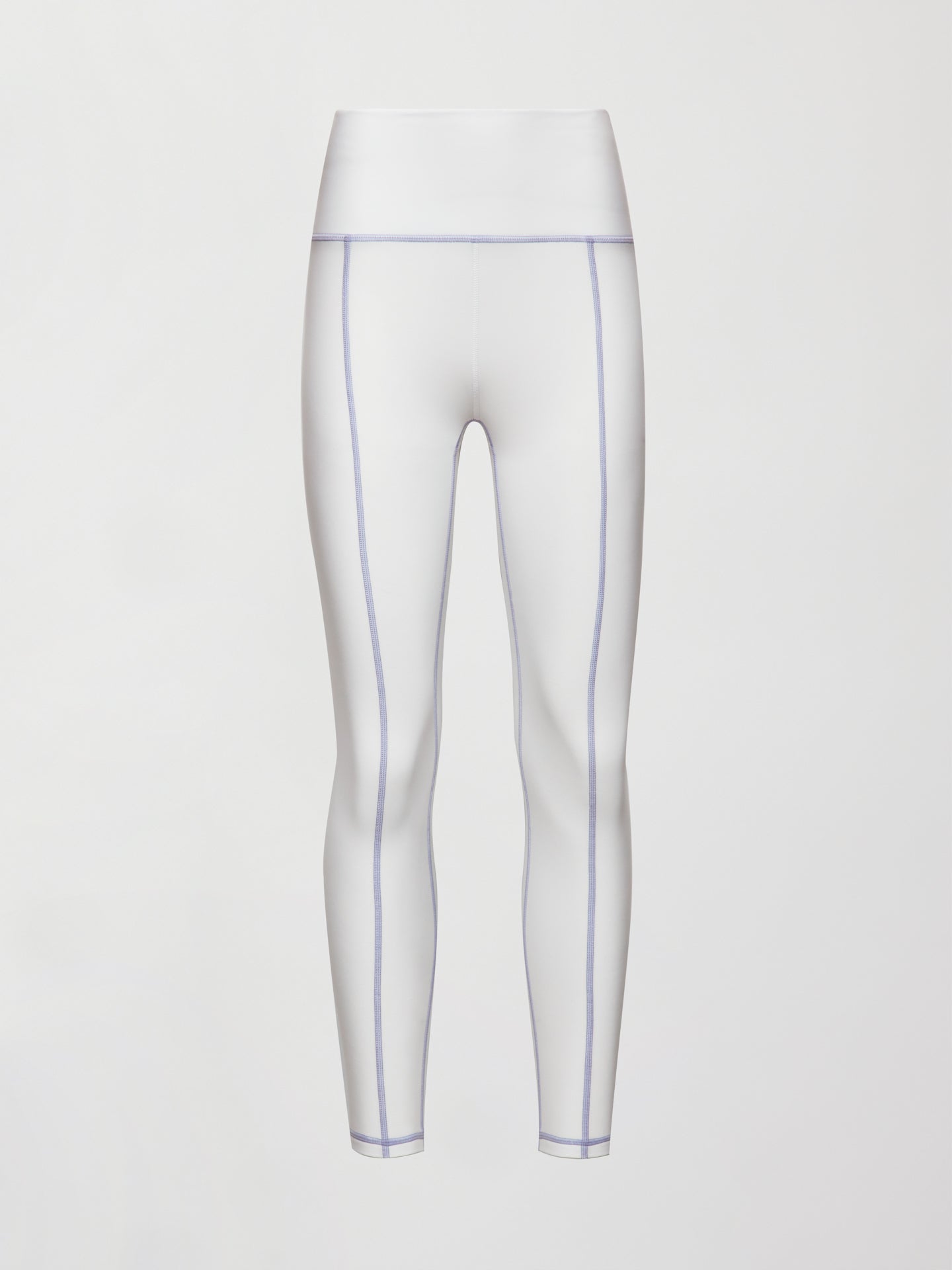 Carbon38 | High Rise Fleece Back Seam Legging | White