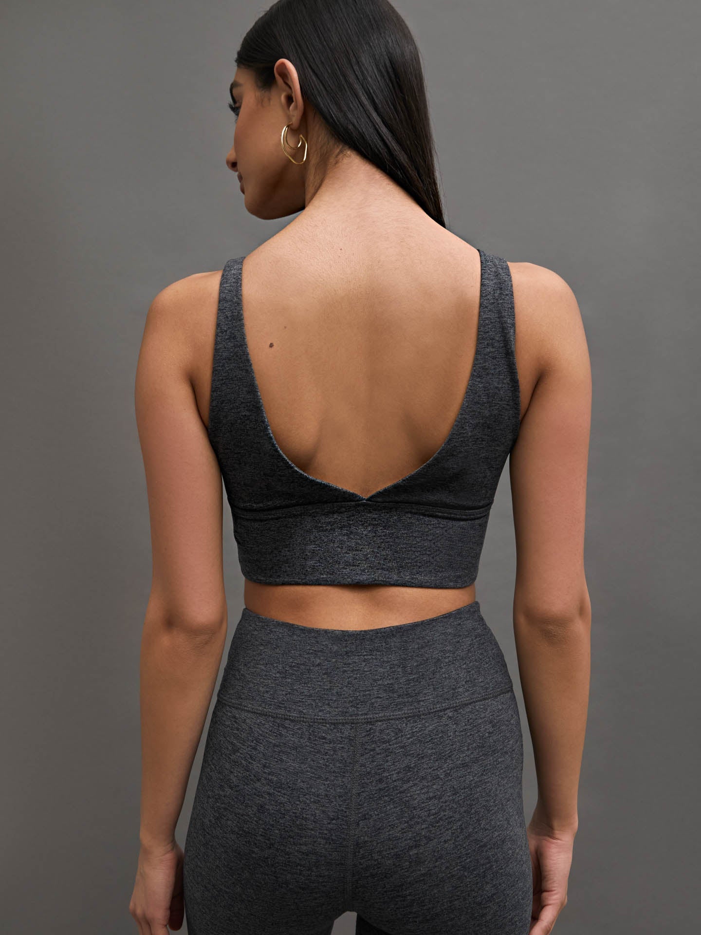 Carbon38 | Melange Bra | Dark Heather Grey