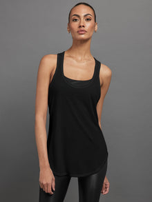 Carbon38 | Long Racerback Tank | Black