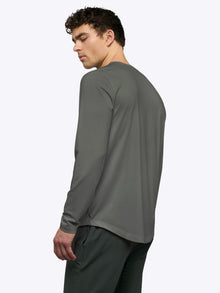 Mens | AO Long Sleeve Curve-Hem Tee | Signature-Fit PYCA Pro | Castor Grey