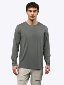 Mens | AO Forever Long Sleeve Tee | Classic-Fit PYCA Pro | Castor Grey