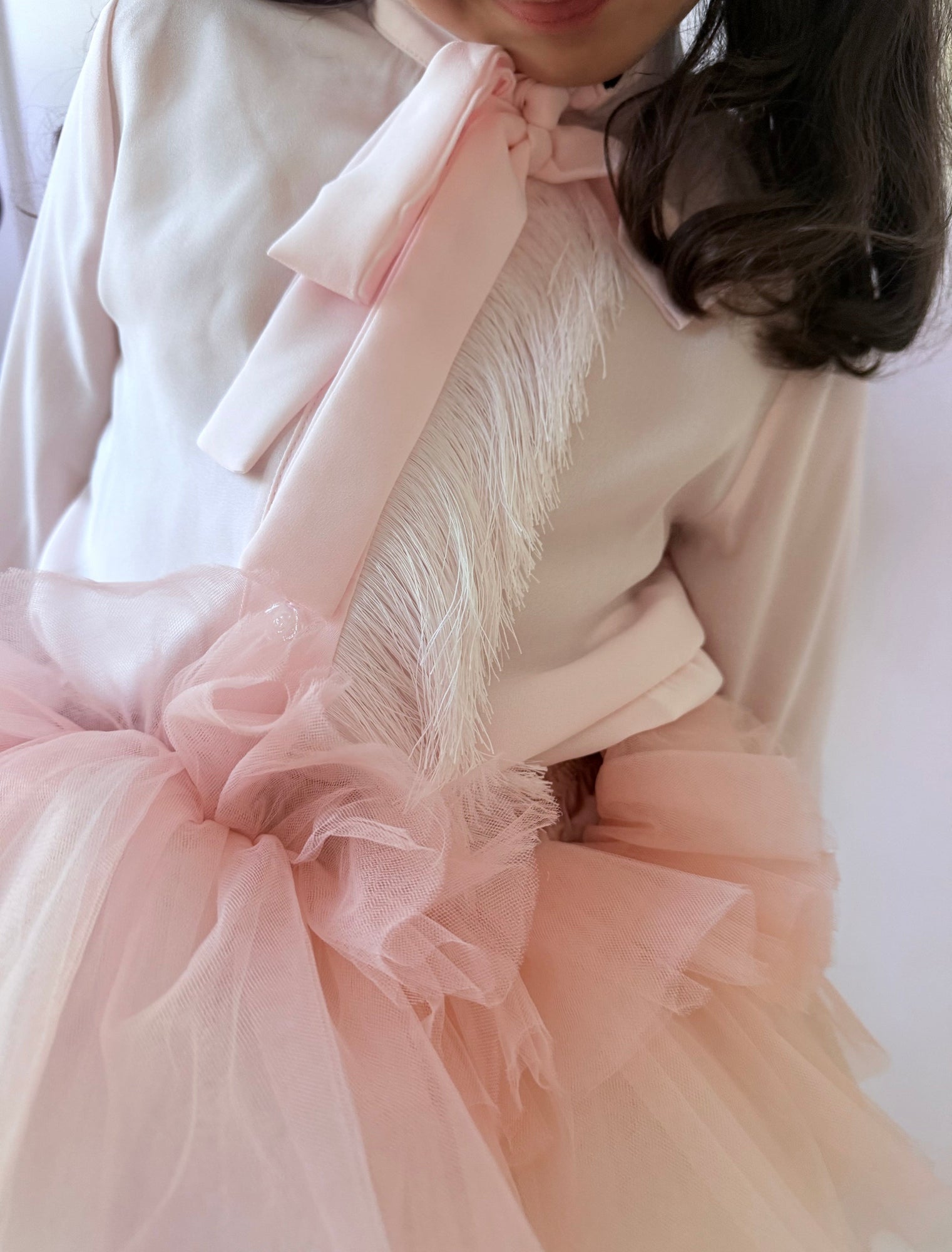 Baby Girls | Crepe Fringe Blouse | Pink