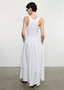 Cotton Resort Tank Dress | White