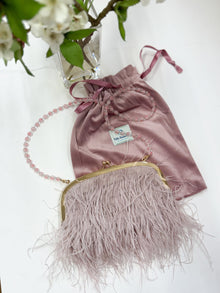 Feather Handbag | Dusty Pink