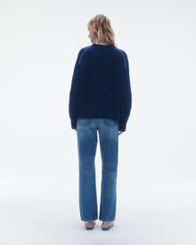Womens | Checker Cozy Crew | Midnight