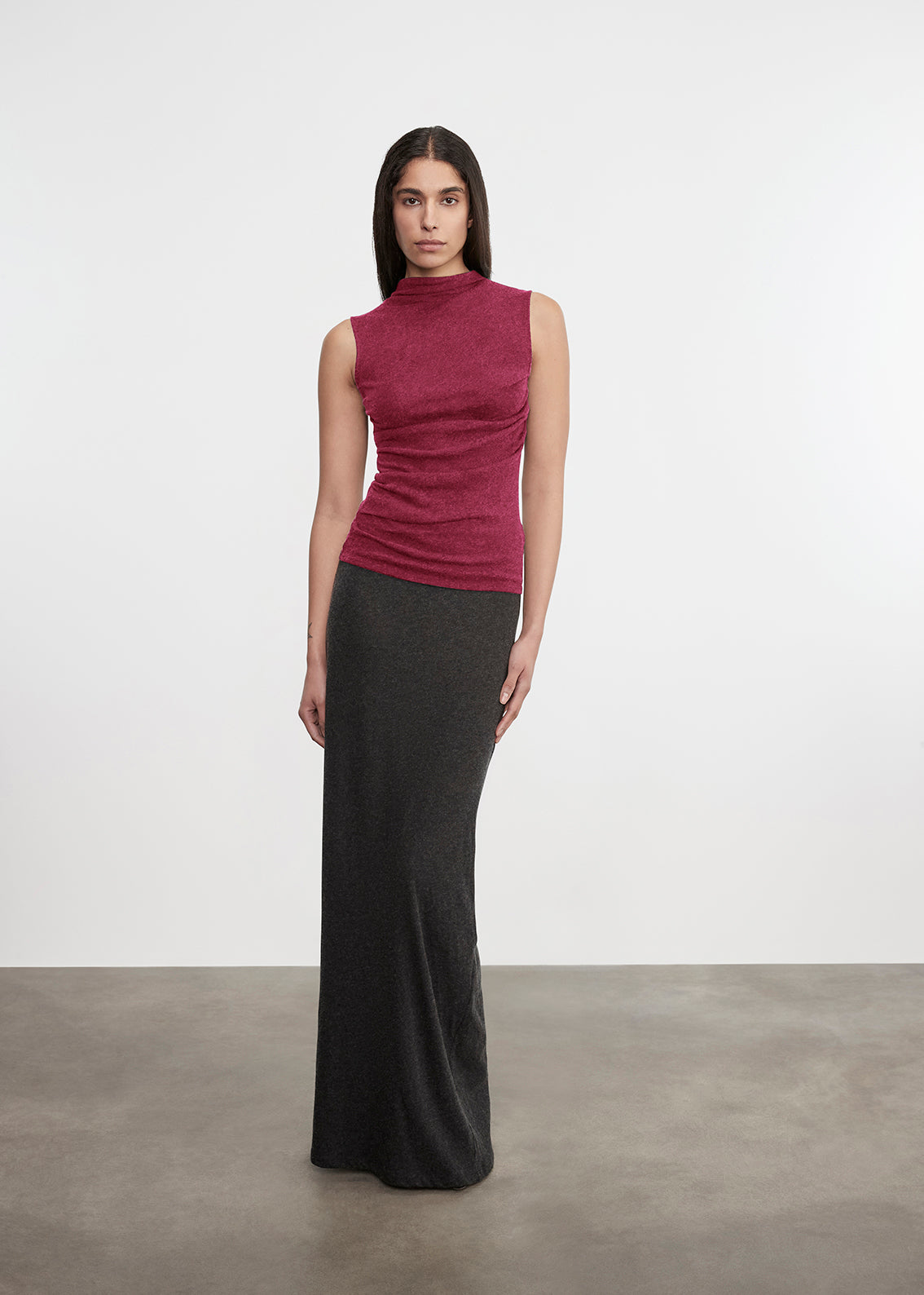 Cashmere Sleeveless Twist Top | Barolo