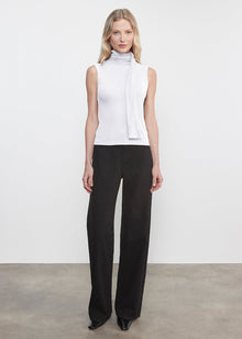 Cashmere Sleeveless Scarf Scarf Top | White
