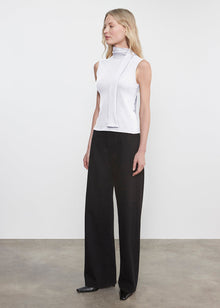 Cashmere Sleeveless Scarf Scarf Top | White