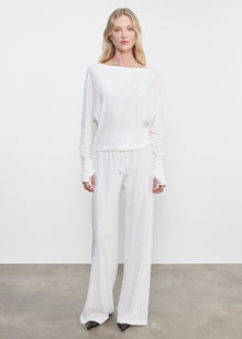 Cashmere Dolman Top | White