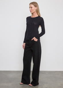 Cashmere L/S Cardigan | Black