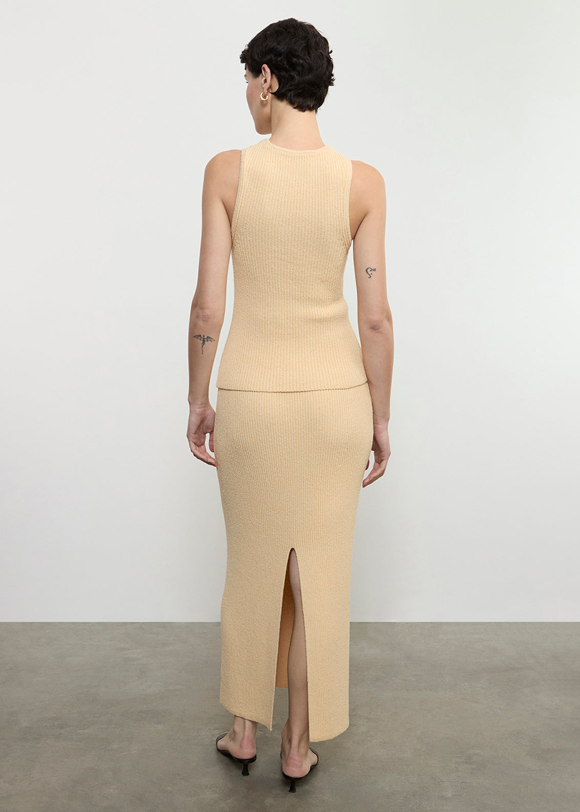 Boucle Knit Skirt | Bleach Sand