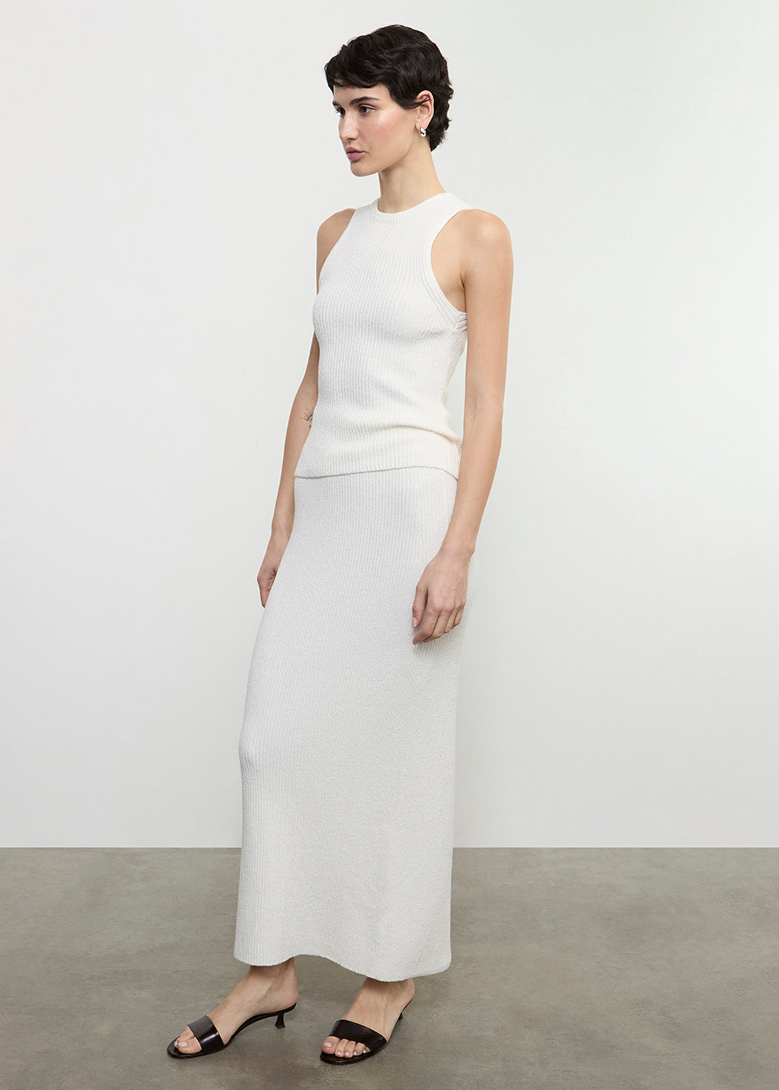 Boucle Knit Tank | Off White