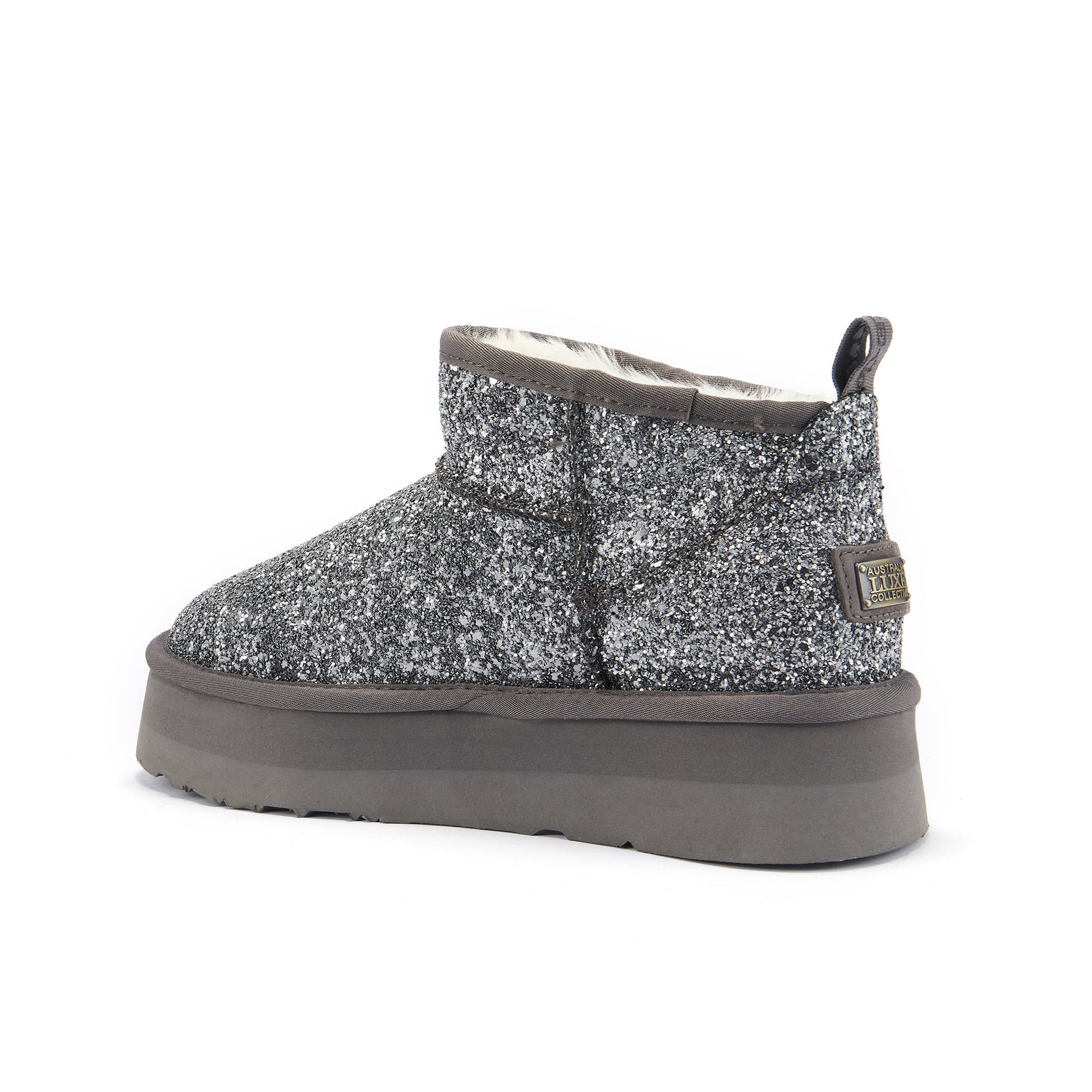 COSY ULTRA PLATFOAM GLITTER PEWTER - Australia Luxe Collective