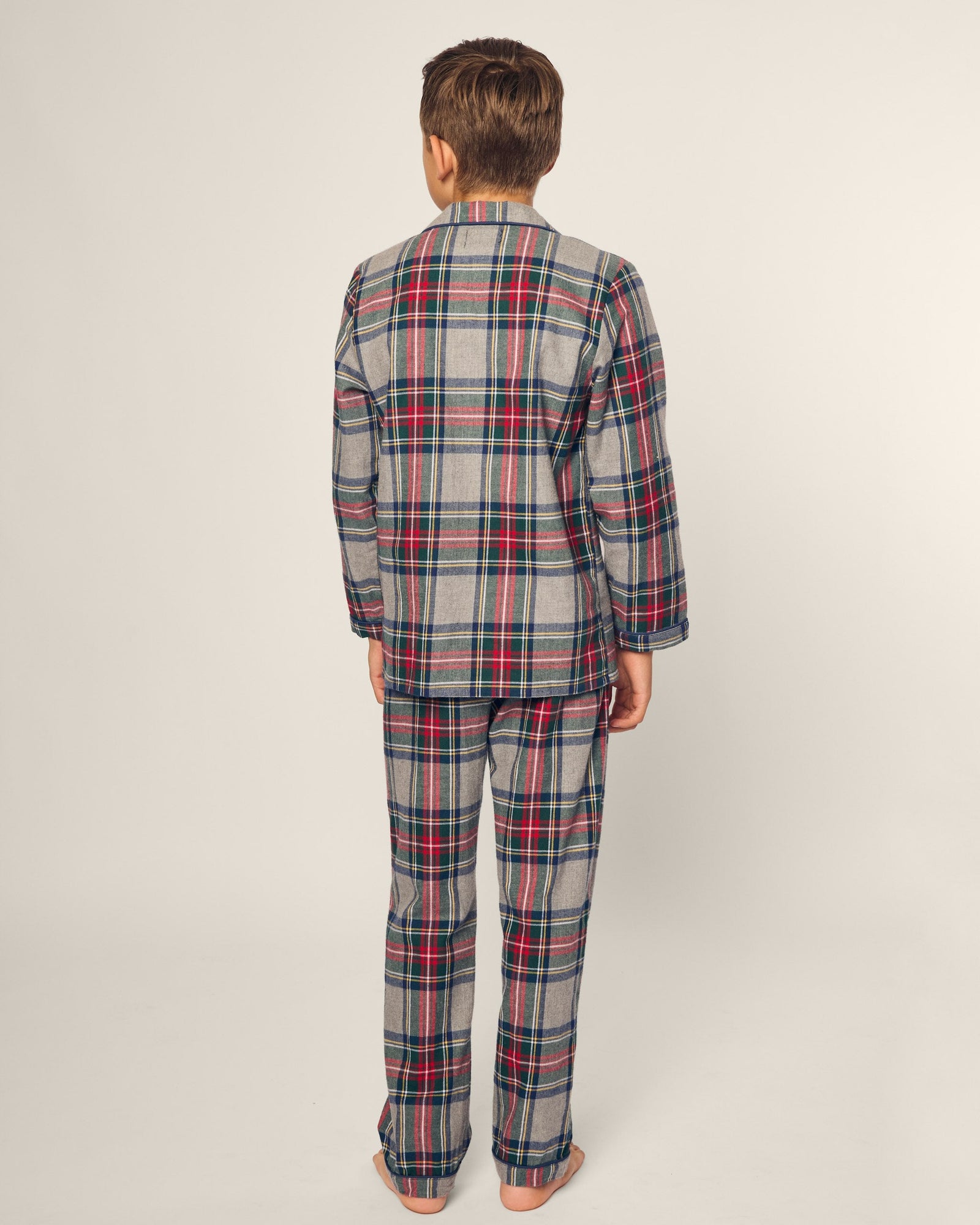 Kid's Brushed Cotton Pajama Set in Westminster Tartan in Westminster Tartan#Color_Westminster Tartan