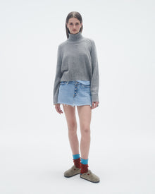 Womens | Cropped Turtleneck | Stone