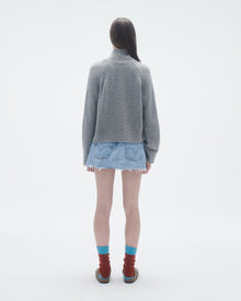Womens | Cropped Turtleneck | Stone