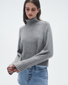Womens | Cropped Turtleneck | Stone