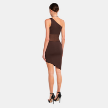 OW Collection Curve Mini Dress | Brown