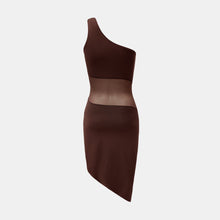 OW Collection Curve Mini Dress | Brown