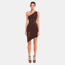 OW Collection Curve Mini Dress | Brown