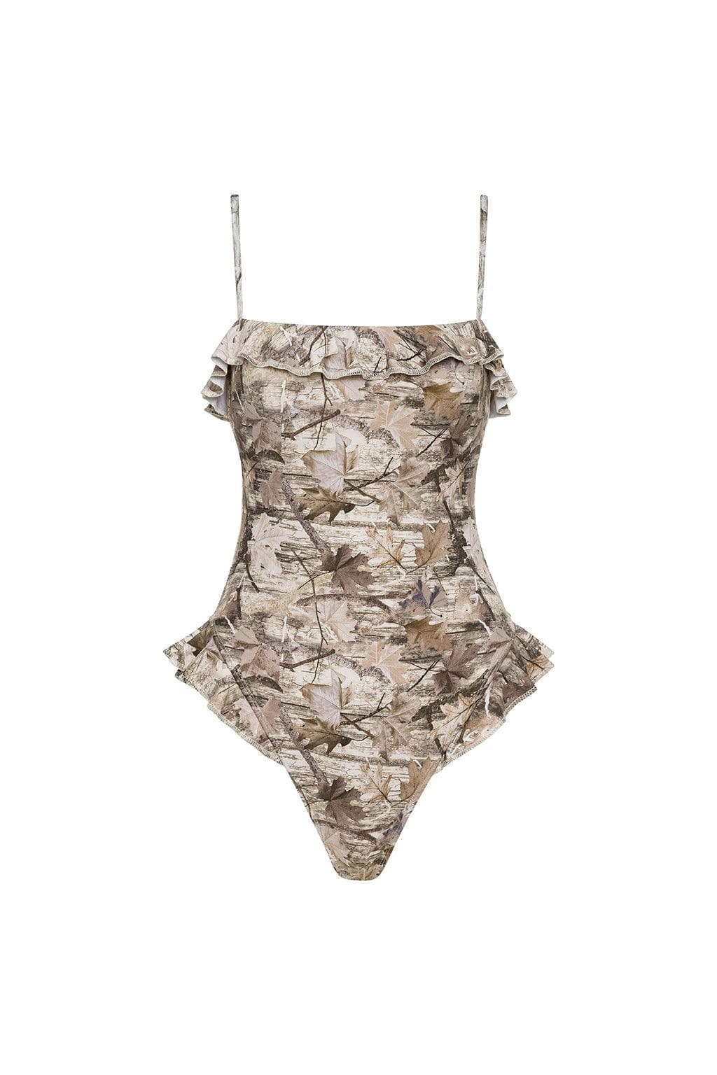 Jacelyn Ruffle One Piece | Camo