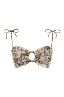 Tori Ties Bandeau Bikini Top | Camo