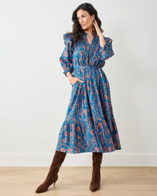 Etched Vine - Sawyer Dress - Turquoise Blush - Printfresh